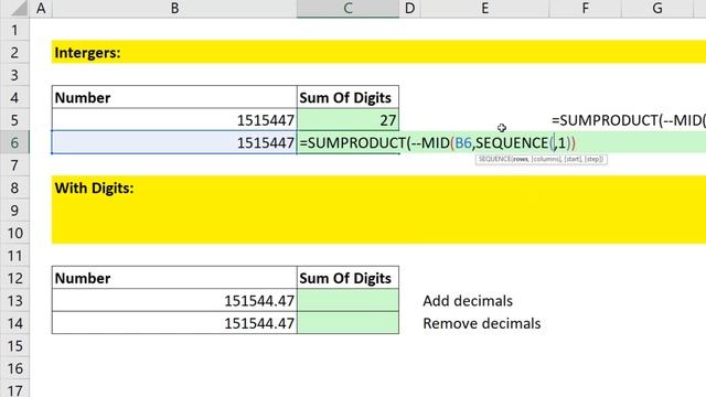 Excel Formula to Sum All Digits: Old School Dynamic Array Formula? Excel Magic Trick 1609 смотреть онлайн