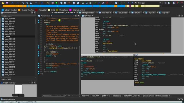 Malwarebytes | EP 1 | malware reversing crackme | IDA Pro | x32dbg смотреть онлайн