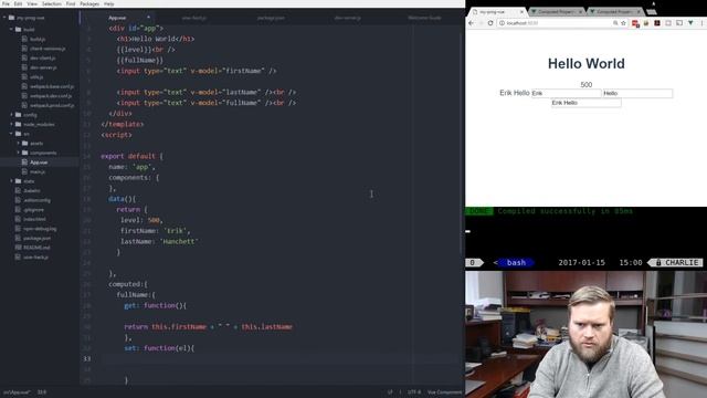 Working with Vue.js 2.0 and Computed Properties 2017 Part 2 смотреть онлайн