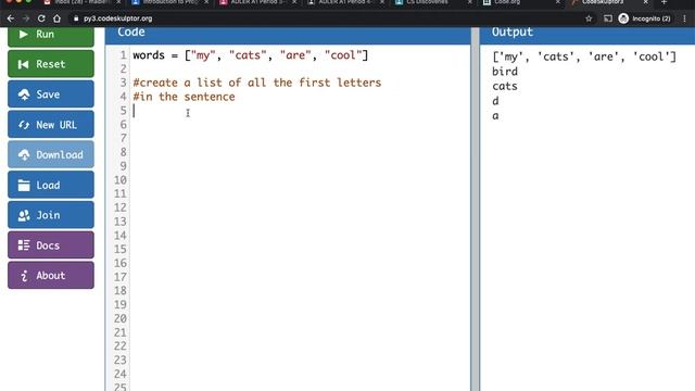 Words as Lists (Python) смотреть онлайн
