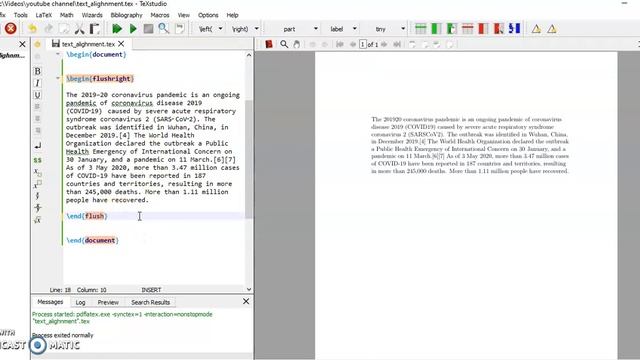 Latex Tutorial Left Right Center Justify; Page Justification in LateX; LaTeX - Text Alignment смотреть онлайн