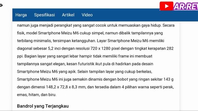 SPESIFIKASI MEIZU M6 HANDPHONE 4G смотреть онлайн