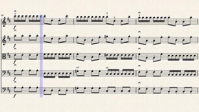 Allegro in D for Strings. Music Score for String Orchestra. Play Along. Vivaldi. www.SashaViolin.co смотреть онлайн