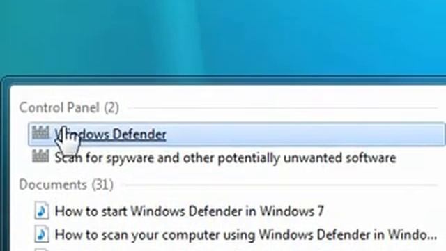 How to start Windows Defender in Windows 7 смотреть онлайн