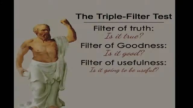 Socrates Triple Filter Test. смотреть онлайн