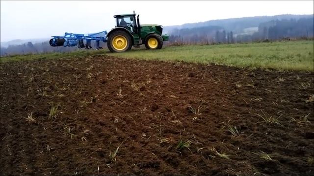 John Deere 6210R + Lemken Karat 9 3,5 m смотреть онлайн