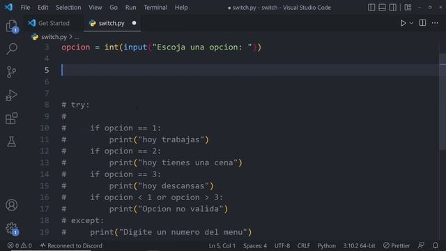 Cómo usar la sentencia Switch o casos en python смотреть онлайн