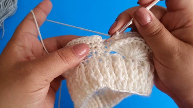 GORRO de abanicos a crochet FACIL  punto fantasia a ganchillo