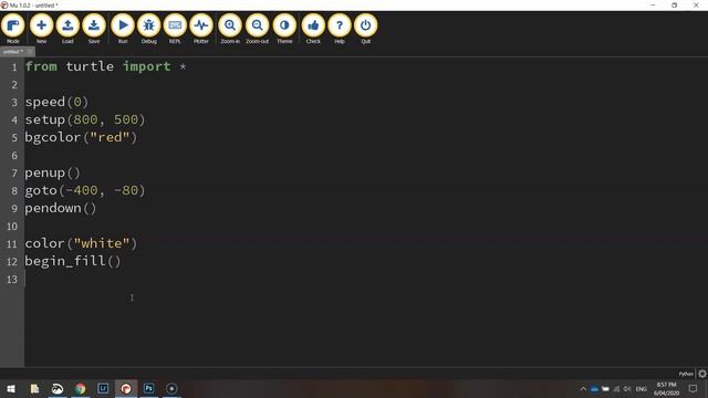 Python Turtle - Code the Austrian Flag Tutorial смотреть онлайн
