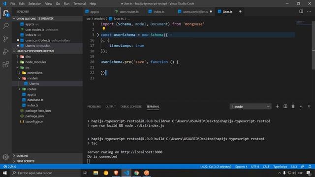 Hapi.js, Typescript y Mongodb REST API CRUD смотреть онлайн