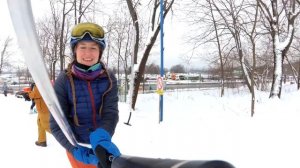 Сноуборд и бугель. Как подниматься и не падать.