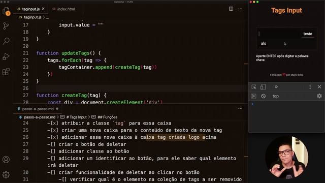 Campo HTML para inserir tags com CSS e JavaScript | Code/Drops #51 смотреть онлайн