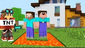 ГРИФЕР ПОЙМАЛ НУБА И ПРО В ЛОВУШКУ МАЙНКРАФТ ! НУБИК В ГОРОДЕ И ТРОЛЛИНГ В MINECRAFT Дак Плей