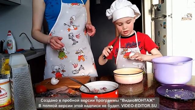 Готовим с ребенком! Блюдо из морепродуктов! смотреть онлайн