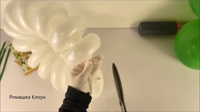 РОМАШКА ИЗ ШАРОВ как сделать ЦВЕТЫ ИЗ ШАРОВ Balloon Flower Bouquet TUTORIAL Flores con globos смотреть онлайн
