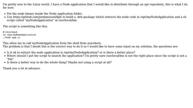 Unix & Linux: Where to "install" node application and best way to launch смотреть онлайн
