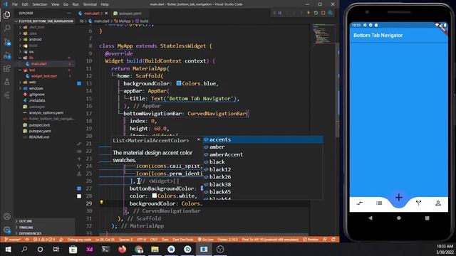 Animated Curved Bottom Navigation Bar with Flutter смотреть онлайн