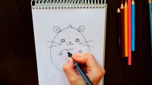 Как нарисовать хомячка / видео уроки рисования для детей