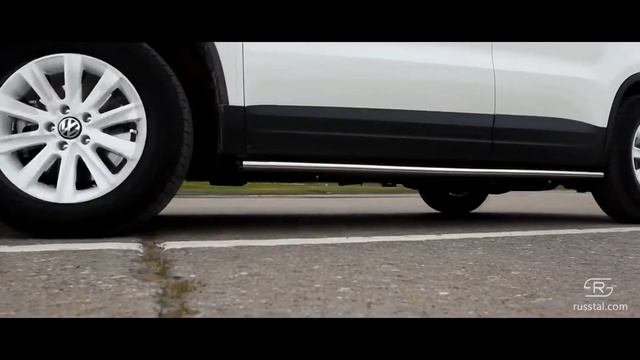 VOLKSWAGEN TIGUAN в обвесе из нержавейки www.suvkit.ru смотреть онлайн