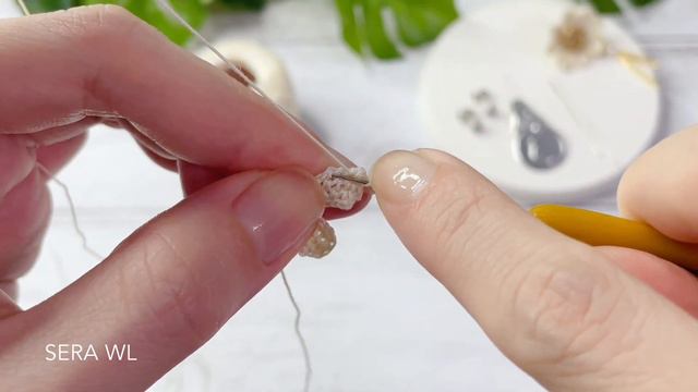 Micro Crochet Flower Earrings / How to crochet eight petals flower смотреть онлайн