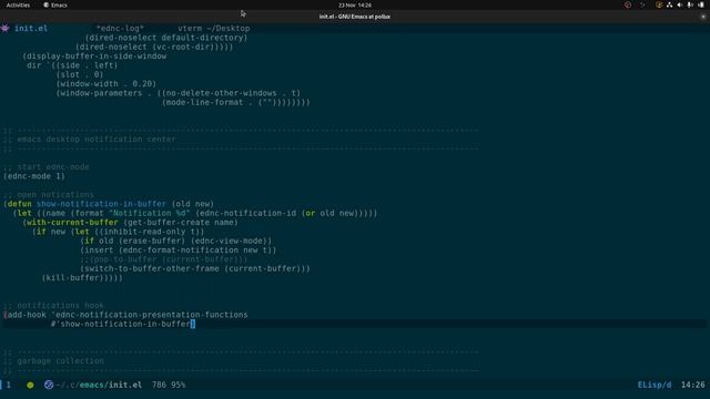 Emacs Desktop Notification Center смотреть онлайн