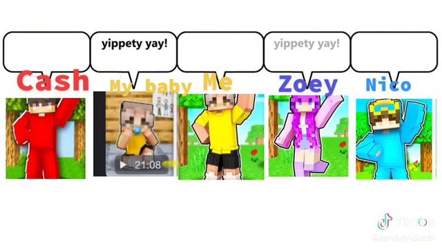 Cash Nico Zoey shady ❤️💙💜💛 in Minecraft ￼ смотреть онлайн