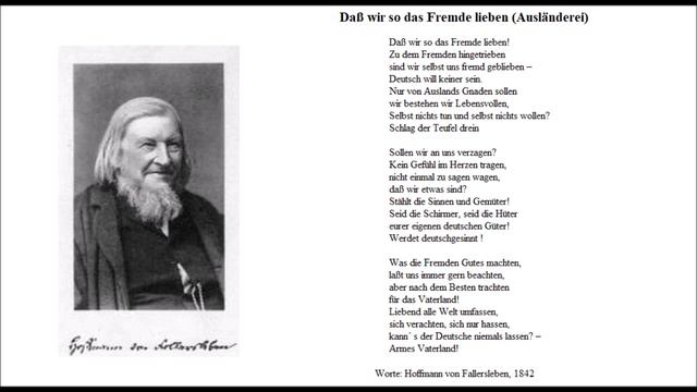 Daß wir so das Fremde lieben (Ausländerei) Worte: Hoffmann von Fallersleben - Christoph Holzhöfer смотреть онлайн