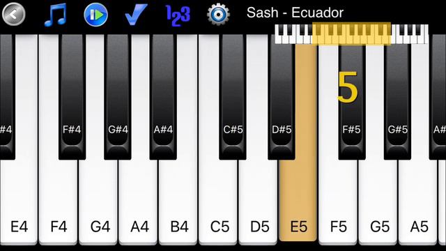Sash - Ecuador - How to Play Piano Melody смотреть онлайн