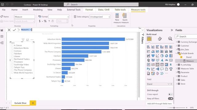 EXCLUDE SLICER SELECTION IN POWER BI | EXCLUDE FILTER IN POWER BI | HOW DO I EXCLUDE A FILTER смотреть онлайн