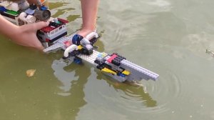 Испытания подводной лодки из лего