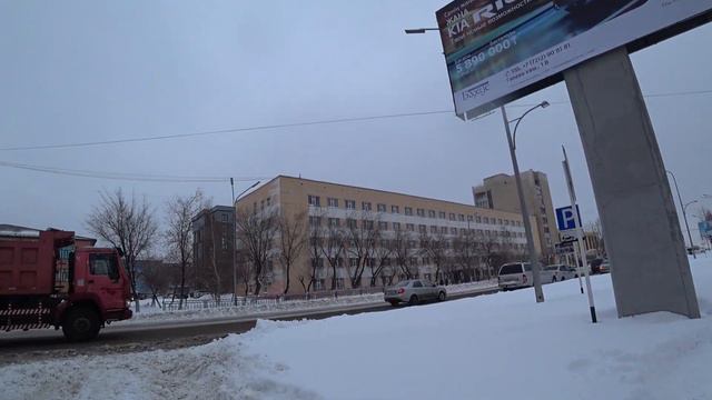 Караганда | улица Гоголя зимой 2021 года от Бульвар Мира до Лободы смотреть онлайн