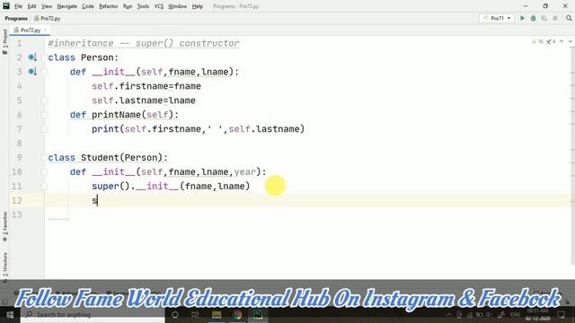 #63 - Inheritance In Python - super() constructor - Python Programming смотреть онлайн