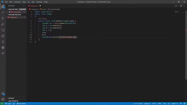 Java program to interchange the value of two numbers | Java | VMB Codes| Easy program | смотреть онлайн