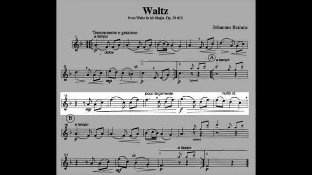 WALTZ 15 Op, 39 (J. Brahms) KARAOKE смотреть онлайн