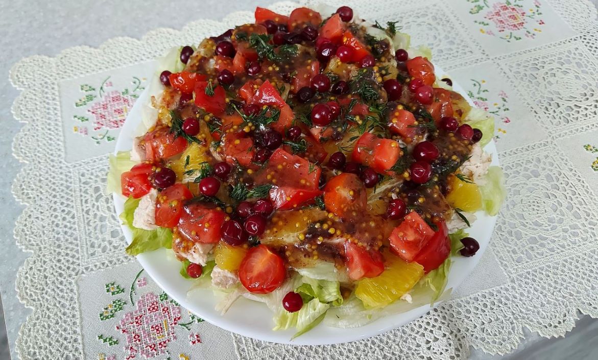 Салат с курицей и апельсином. Всё дело в заправке смотреть онлайн