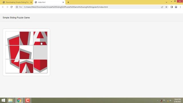 Simple Sliding Puzzle Game using AngularJS смотреть онлайн