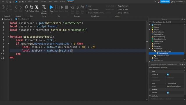 How To Make Camera Bobbing In Roblox Studio смотреть онлайн