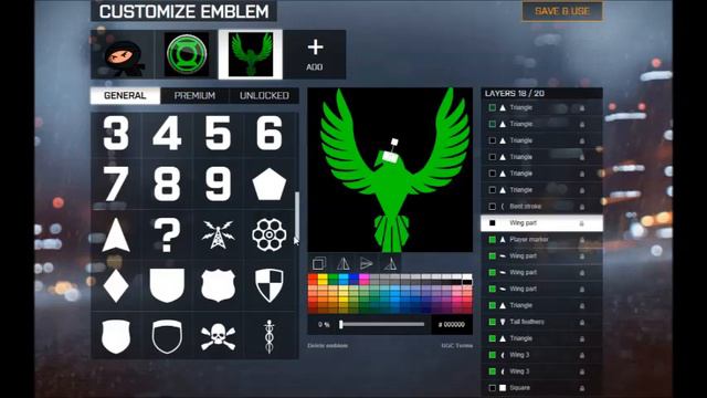 Battlefield 4 / BF4 Hawk Logo Emblem Tutorial смотреть онлайн