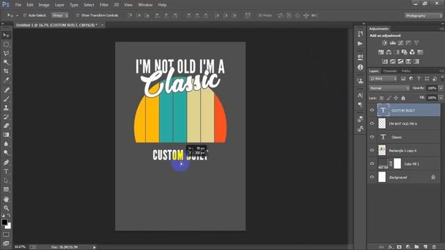 Classic Cars T-Shirt Design Tutorial | Vintage Style Design | Photoshop T Shirt Design смотреть онлайн