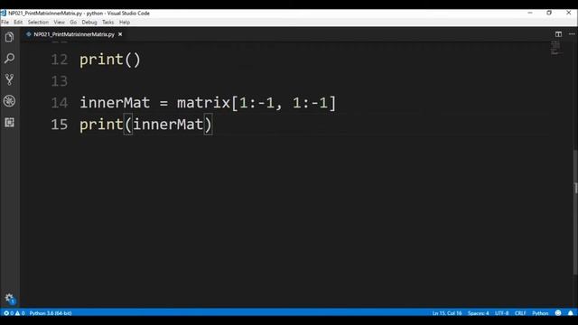numpy print matrix inner matrix смотреть онлайн