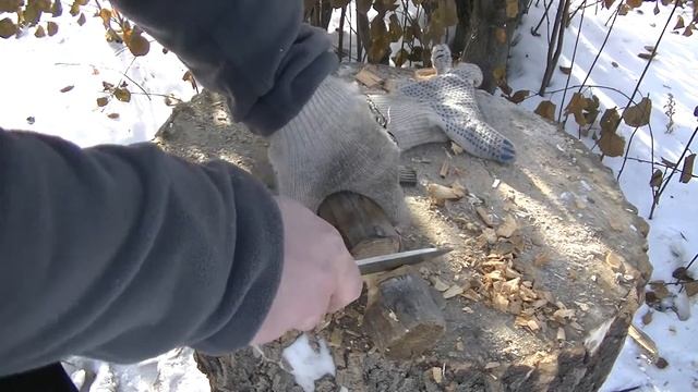 Тесты ножа “Бушкрафт” от Atroposknife батонинг, строгание, рез Проект 