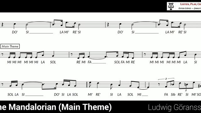 The Mandalorian Main Theme - Ludwig Göransson (con notas - with notes) смотреть онлайн