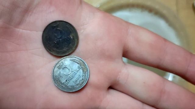 Чистка монет электролизом. смотреть онлайн