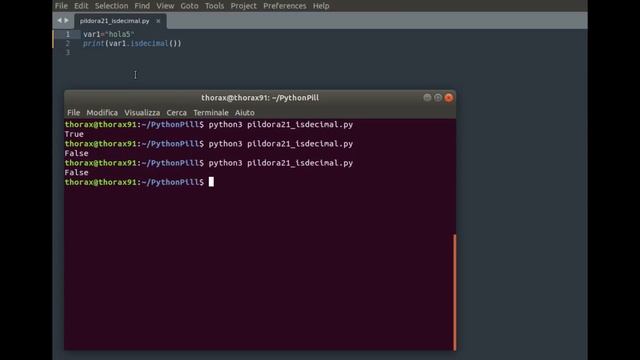 Pildora#21 - Comprobar si una variable alfanumérica contiene sólo números en Python - isdecimal() смотреть онлайн