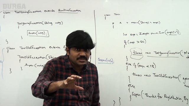 Java Exception || How to define and use User Defined or Customized Exception || by Durga смотреть онлайн