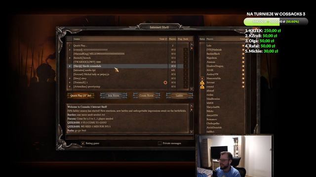 Cossacks 3: MISTRZOSTWA POLSKI 2023 - PÓŁFINAŁ - [PKS]Fenek vs Mickez смотреть онлайн