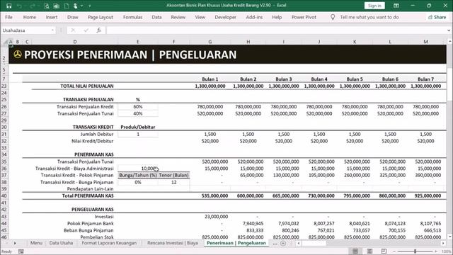 Aplikasi Bisnis Plan dan Analisa Usaha format Excel untuk jenis usaha Kredit Barang смотреть онлайн