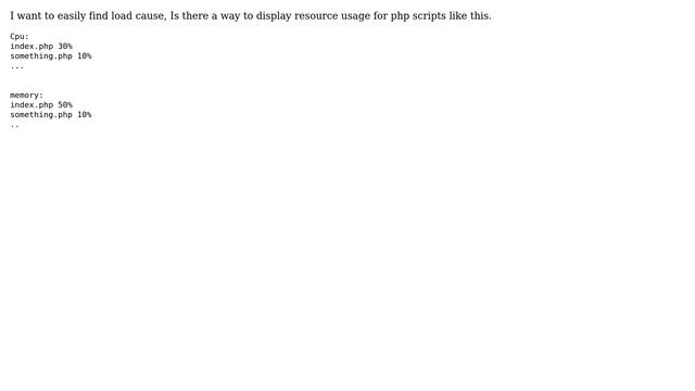 DevOps & SysAdmins: Is there anyway to find what php scripts consume more resources смотреть онлайн