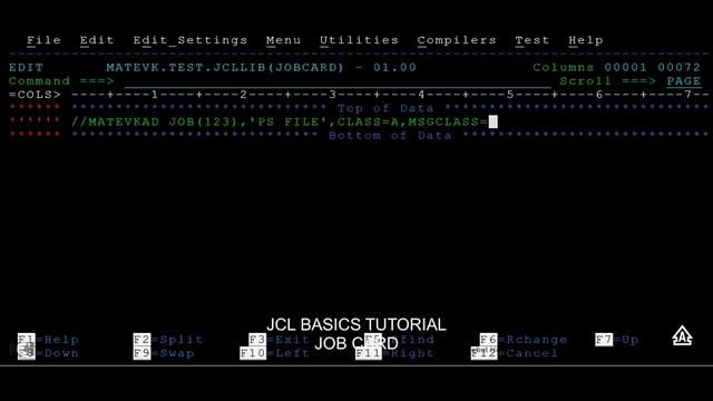 JobCard in JCL - Mainframe JCL Practical Tutorial - Part 1 (Vol Revised) смотреть онлайн
