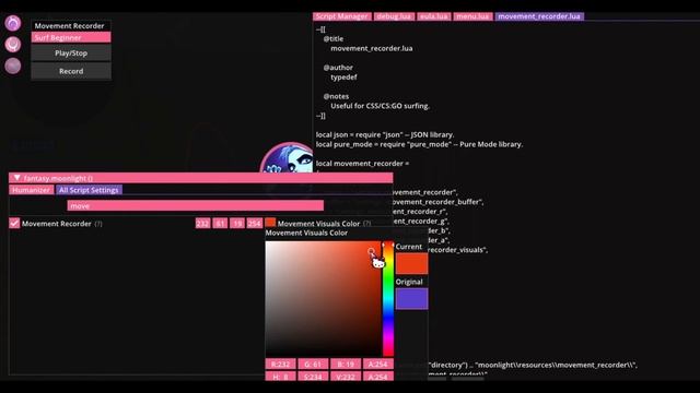 movement_recorder.lua // Surfing Visualizer (fantasy.moonlight - fantasy.cat) смотреть онлайн